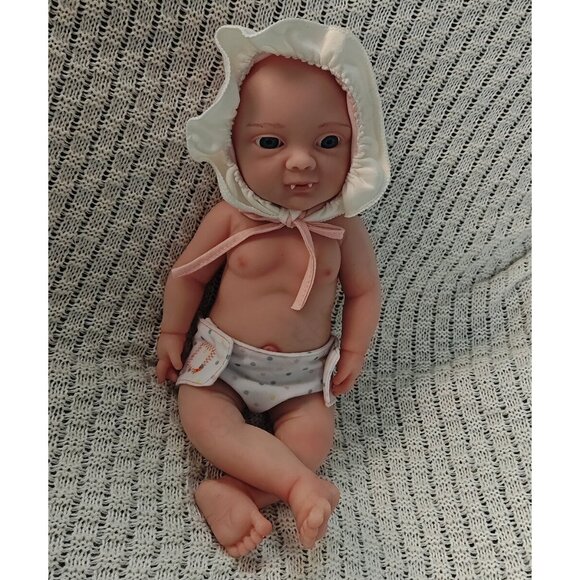 43cm Elf Doll 4.4lbs Full Body Platinum Silicone BabyGirl Doll Open Eyes Newborn - Picture 7 of 16